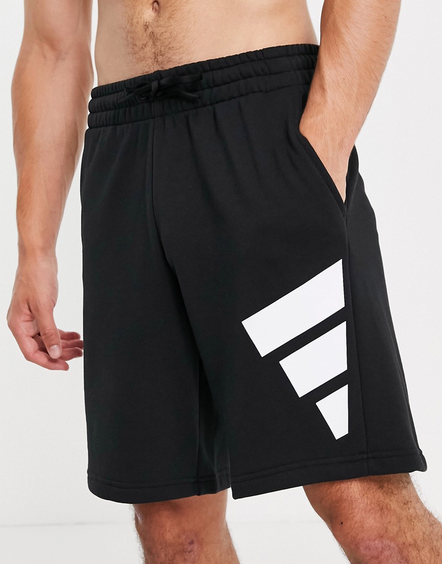 Adidas Training 3 Bar shorts in black