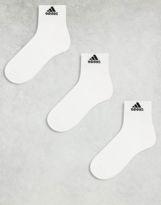  adidas Training 3 pack ankle socks in white