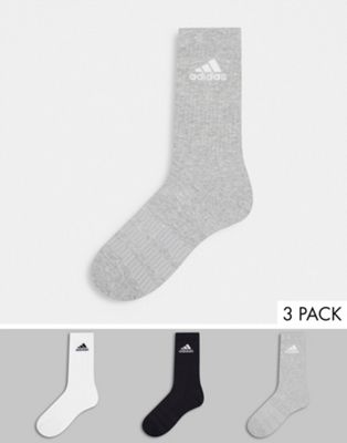 adidas Training 3 pack crew socks in multi