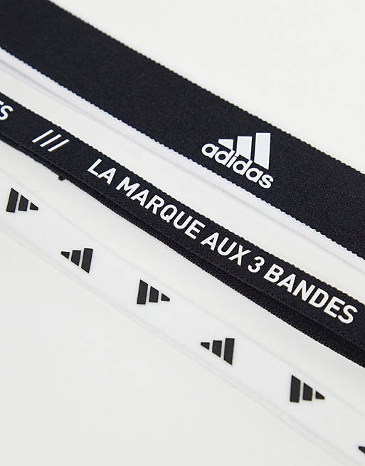 adidas Training 3 pack mixed logo headband in multi | ASOS