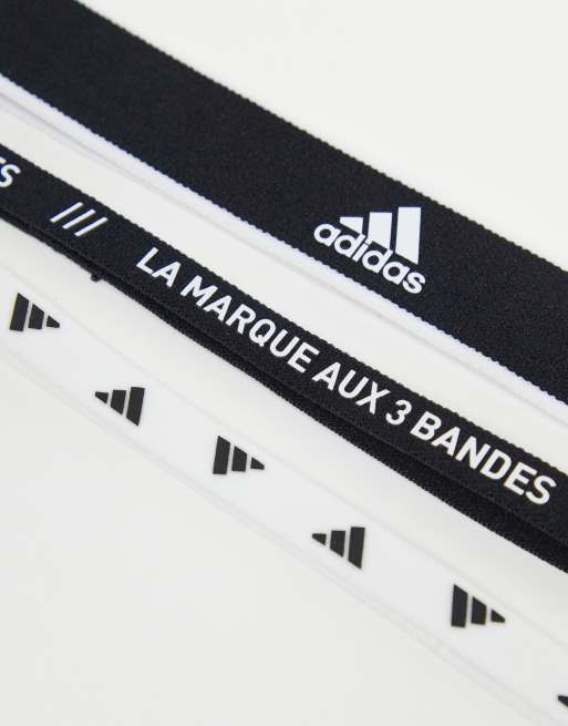 adidas Training 3 pack mixed logo headband in multi | ASOS | Haargummis