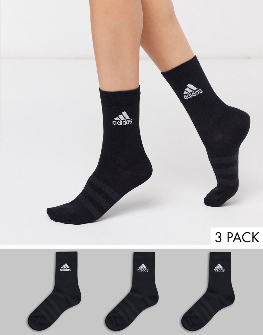 Adidas Training 3 pack socks in black
