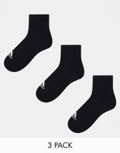 Nike Training unisex 3 pack trainer socks in black