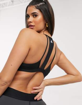 adidas training 3 stripe bra