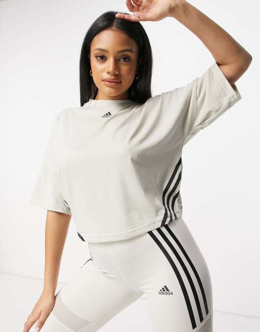 T shirt adidas 2025 femme 3 stripes