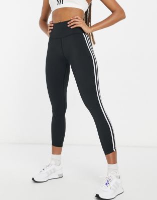 adidas training 3 stripe leggings