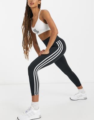 asos adidas training 3 stripe leggings