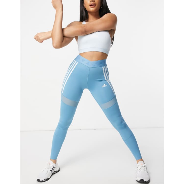 Baby blue store adidas leggings