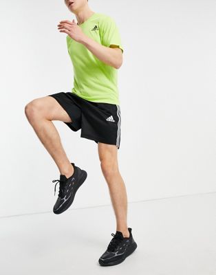 adidas Training 3 stripe shorts in black - ASOS Price Checker