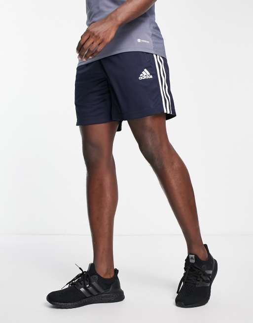 Adidas 3 stripe mens hot sale shorts