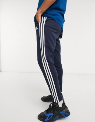 adidas training 3 stripe tiro joggers in black