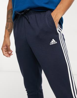 adidas training 3 stripe tiro joggers in black