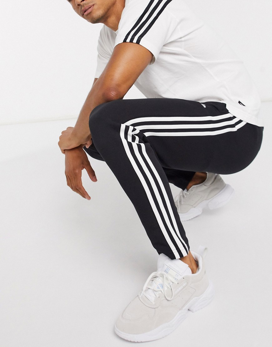 Adidas Training 3 stripe Tiro sweatpants in black