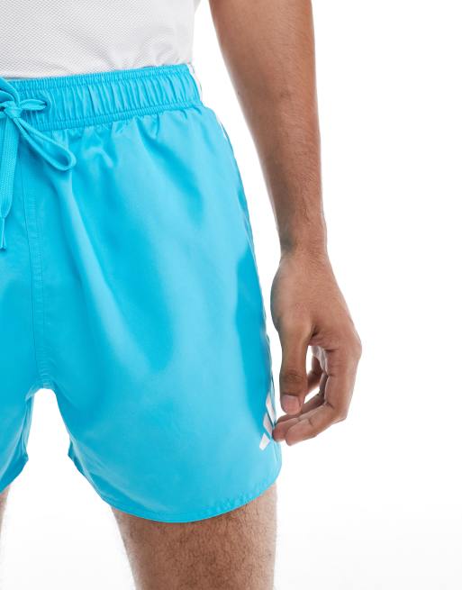adidas - Training - 3" zwemshort met 3-Stripes in blauw 					, 3 van 5