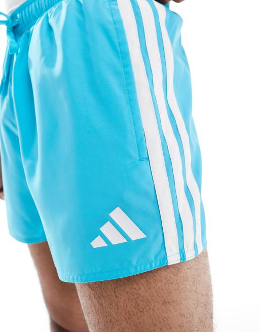 adidas - Training - 3" zwemshort met 3-Stripes in blauw 					, 5 van 5