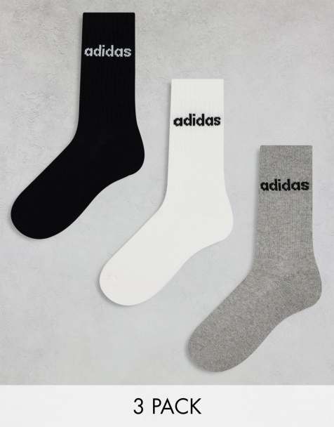 adidas Training – 3er-Pack Crew-Socken in verschiedenen Farben mit linearem Logo - view 1