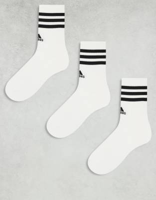 adidas Training - 3er-Pack Socken in Weiß mit den drei Streifen