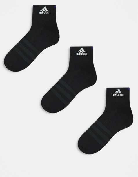 adidas – Training – 3er-Set Knöchelsocken in Schwarz - view 1