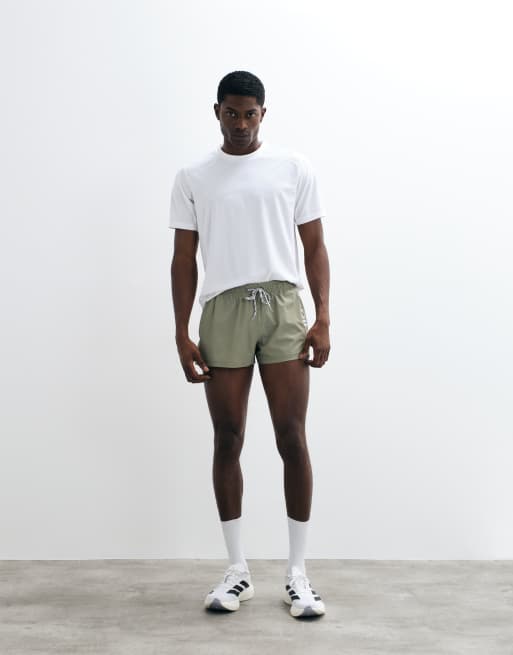 adidas Training 3in swimshorts with logo in green, 2 of 5