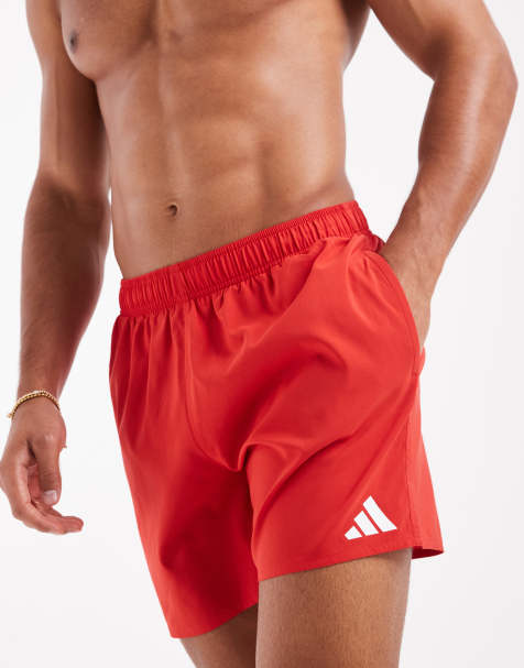 adidas Training 5" swim shorts in red - view 1