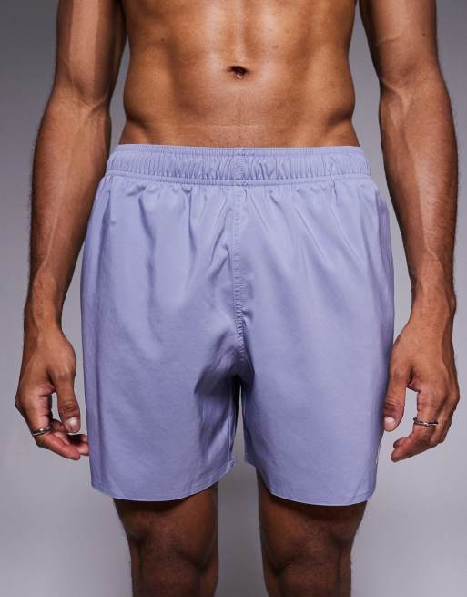 adidas Training 5" swim shorts in silver violet/white, 4 of 5