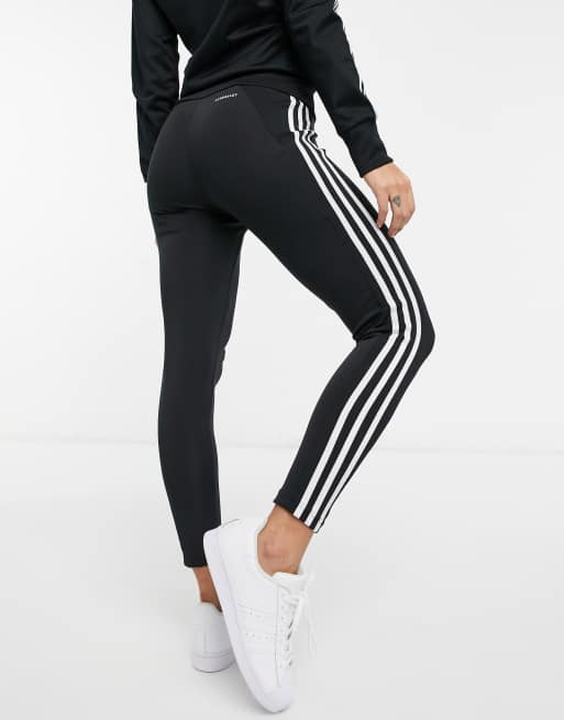 adidas Training 7/8 leggings with 3-Stripes in black