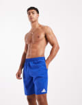 [adidas performance] adidas Training 8" swim shorts in blue M semi lucid blue/white