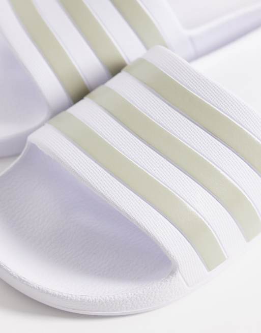 adidas Training - Adilette Aqua - Claquettes - Blanc, 3 de 4