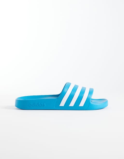 adidas Training – Adilette Aqua – Slider in Blau und Weiß, 4 von 4