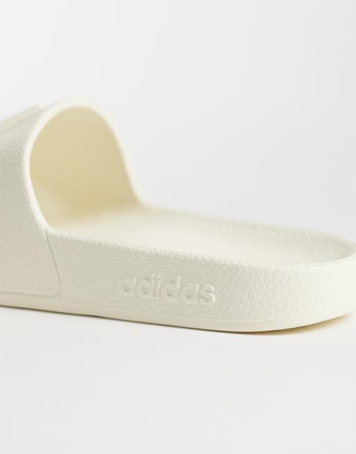 adidas Training Adilette Aqua sliders in light brown, 3 of 4