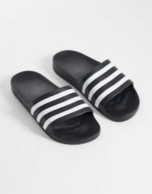 adidas Training Adilette Aqua slides in black
