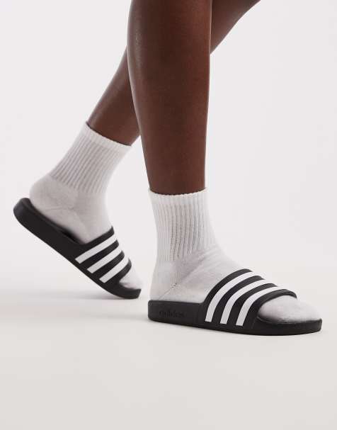 adidas Training Adilette Aqua slides in black - view 1