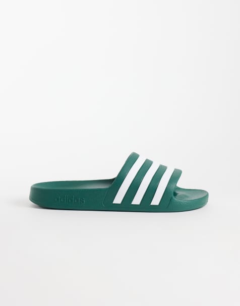 adidas Training Adilette Aqua tofflor i mörkgrönt - view 1