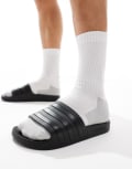 [adidas performance] adidas Training Adilette sliders in black 38 BLACK