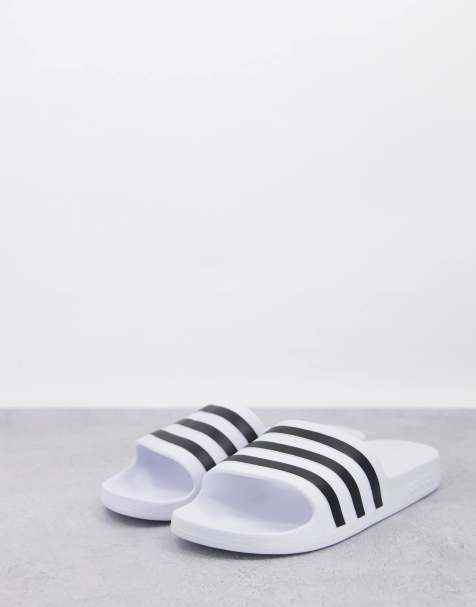 adidas - Training - Adilette - Slippers in wit en zwart - view 1
