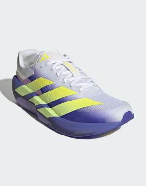 adidas Training Adizero Dropset Pro trainers in blue and yellow