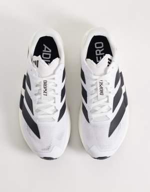 adidas Training Adizero Dropset Pro trainers in white and black