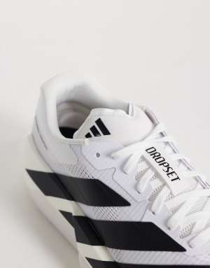 adidas Training Adizero Dropset Pro trainers in white and black