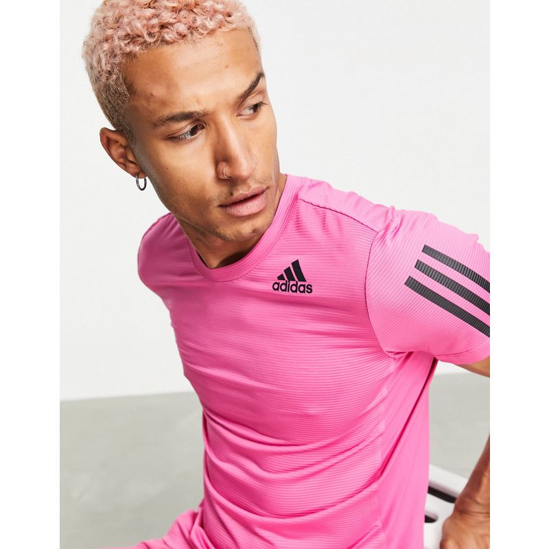 ZXYtw Palestra e allenamento adidas Training - Aero ready - T-shirt con logo BOS rosa