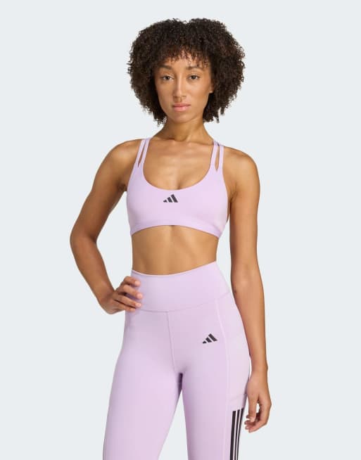 adidas Training – Aeroimpact Luxe Training – Sport-BH in Powder Plum mit leichter Stützfunktion