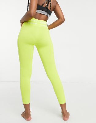 yellow adidas tights