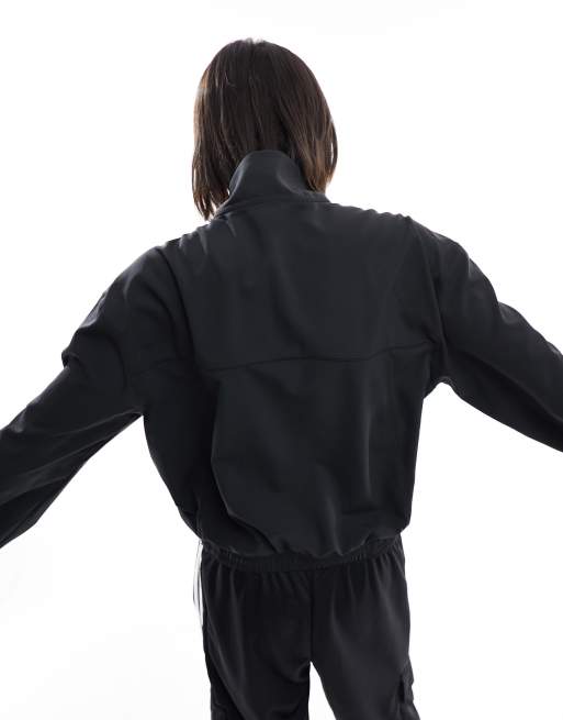 adidas Training Aeroready 1/4 zip woven top in black, 3 of 4