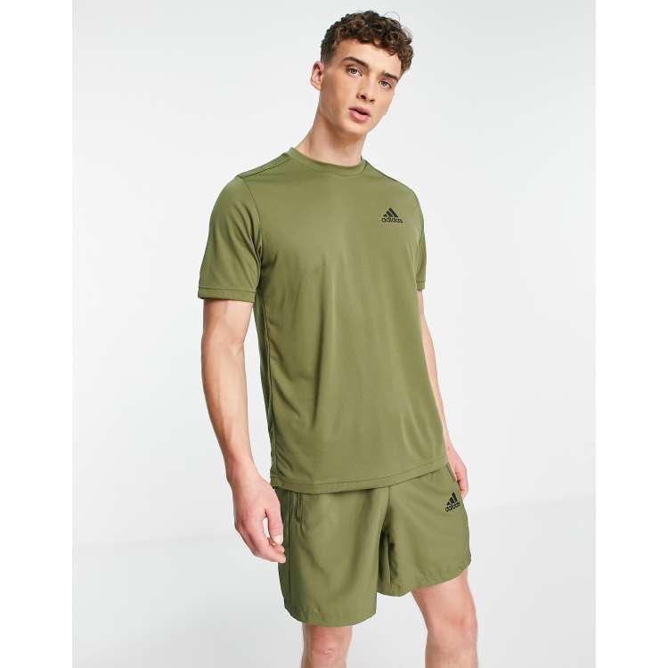 Mens khaki adidas store t shirt