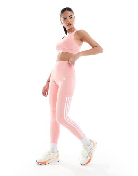adidas Training all gym leggings with phone pocket in pink - view 1