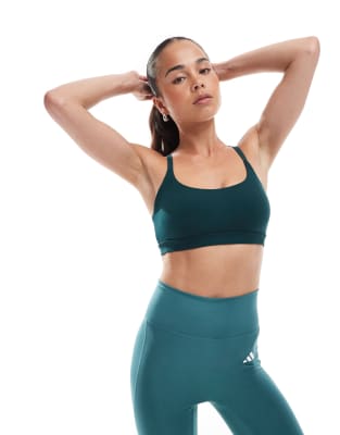 Adidas Training - All Me - Brassière de sport maintien léger - Aurore-Vert XS