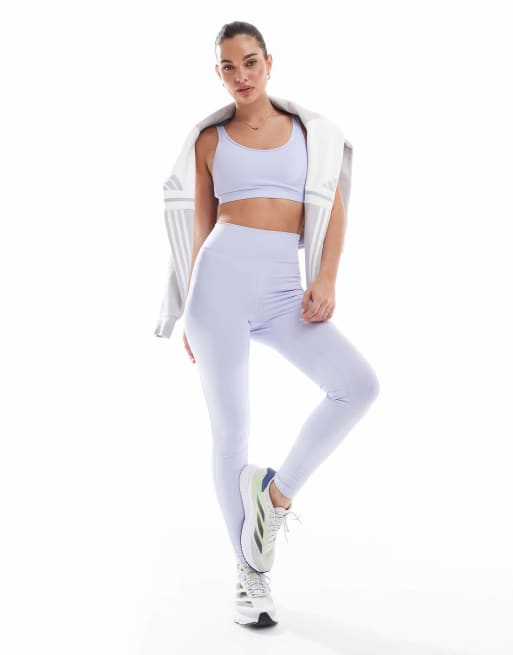 adidas - Training All Me Essentials - Leggings viola taglio integrale