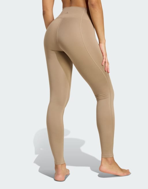 adidas Training – All Me – Essentials – Ljusbruna, hellånga leggings , 2 av 4