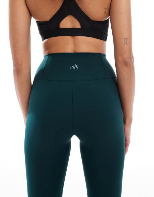 adidas - Training All Me - Leggings a 7/8 verde scuro, 2 di 5