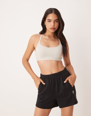 [adidas performance] adidas Training All Me light support sports bra in stone-White S Wonder Alumina