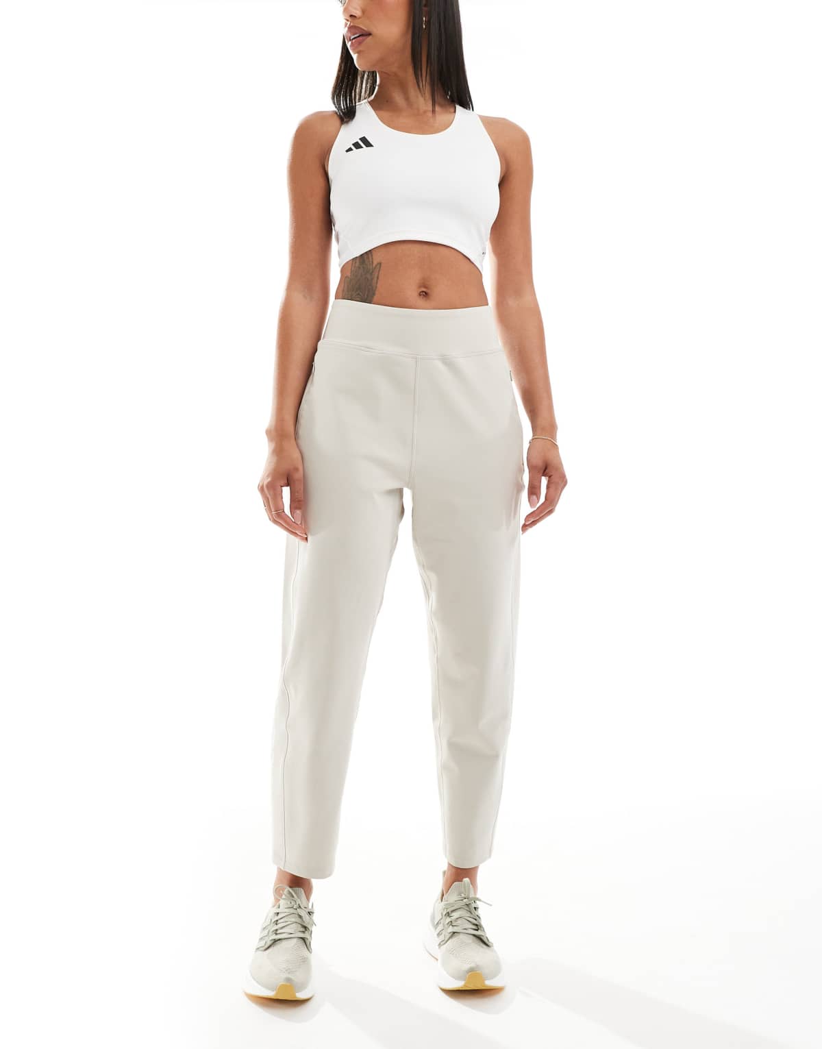 adidas Training All me yoga pants in beige